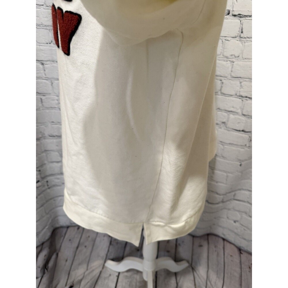 Lane Bryant Merry Graphic Christmas Holiday Cream Long Sleeve Sweatshirt 14/16 - Picture 4 of 8